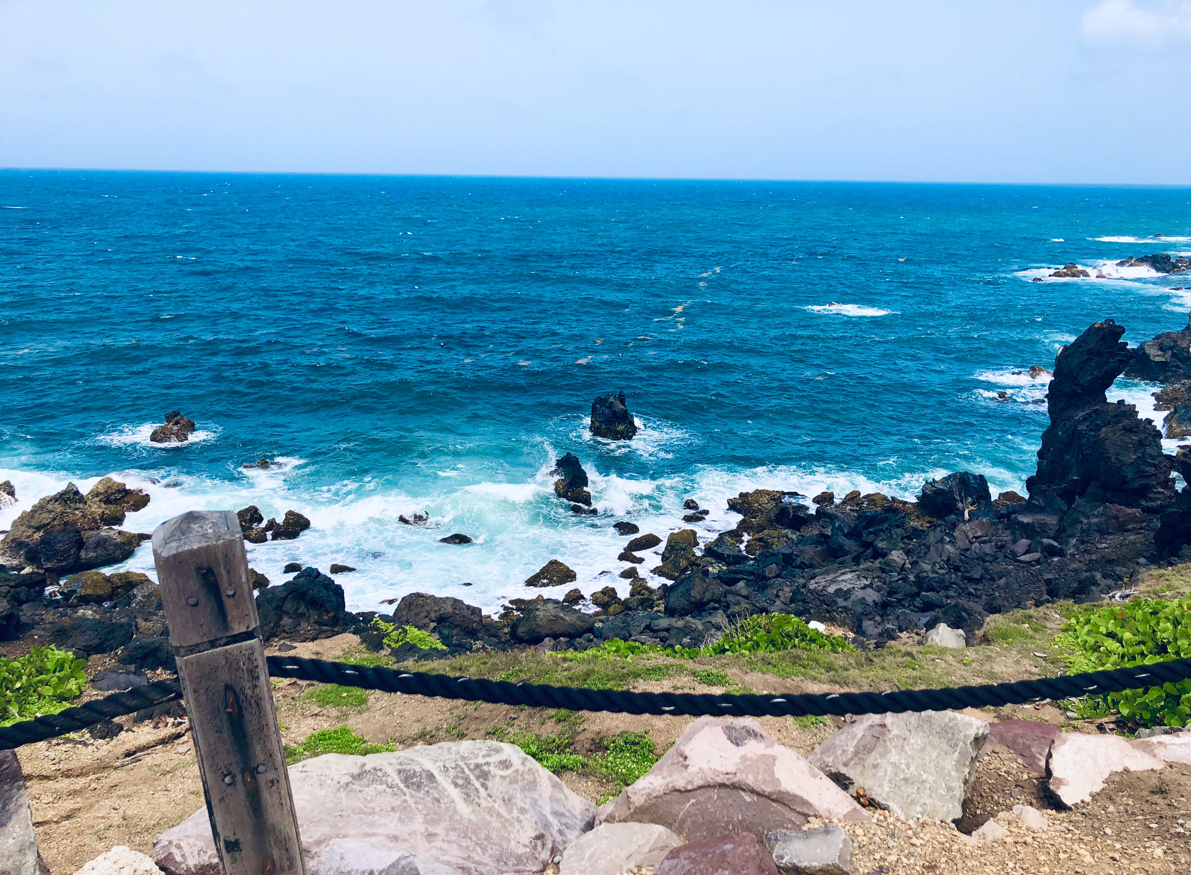 Waves crashing against the Black Rocks on St. Kitts' northeastern coast