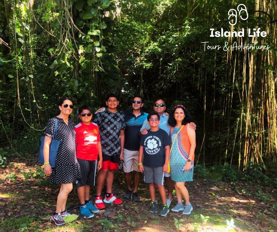 Family group at Mount Liamuiga rainforest hike