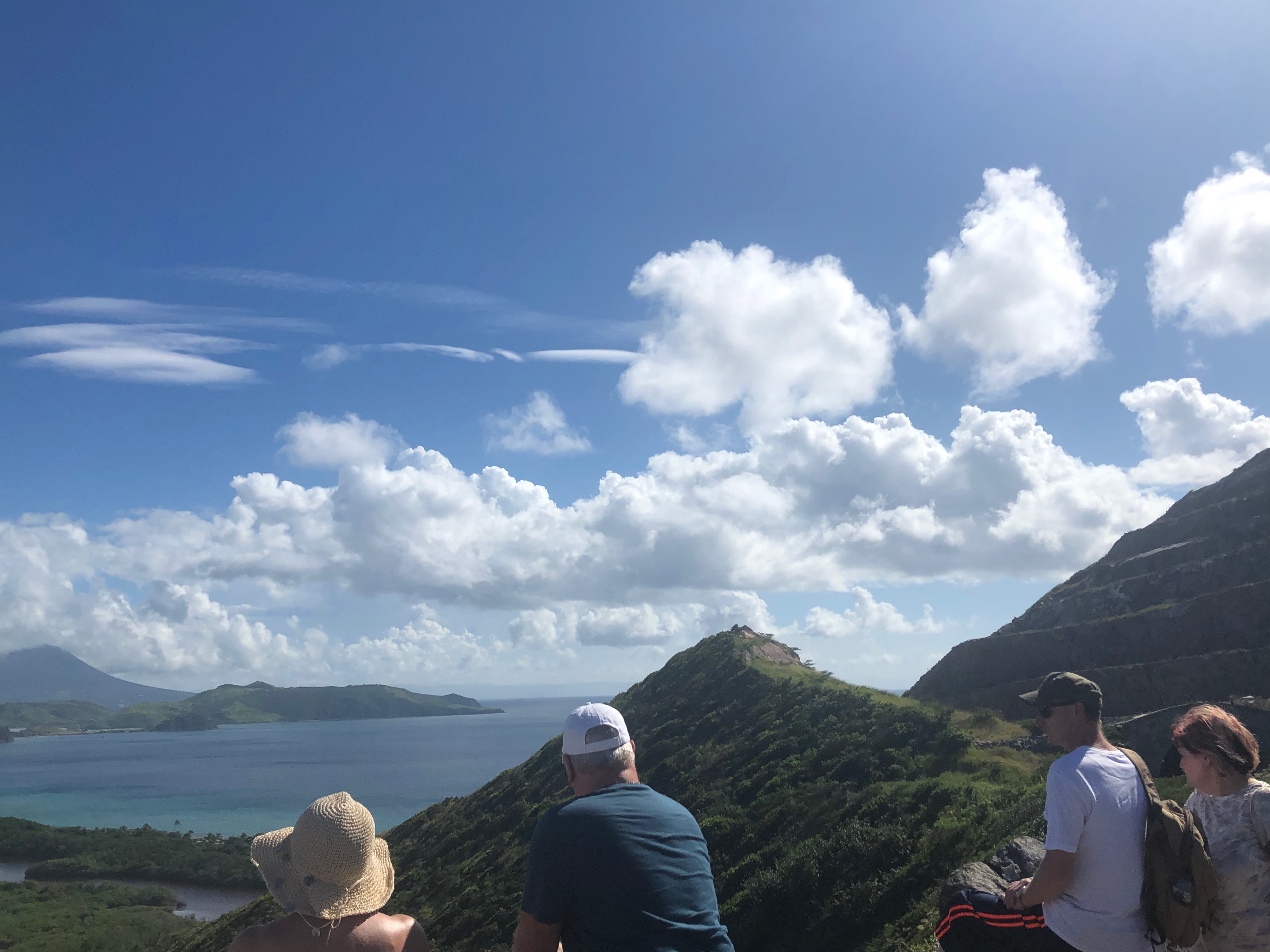 Guests enjoying panoramic mountain and coastline views