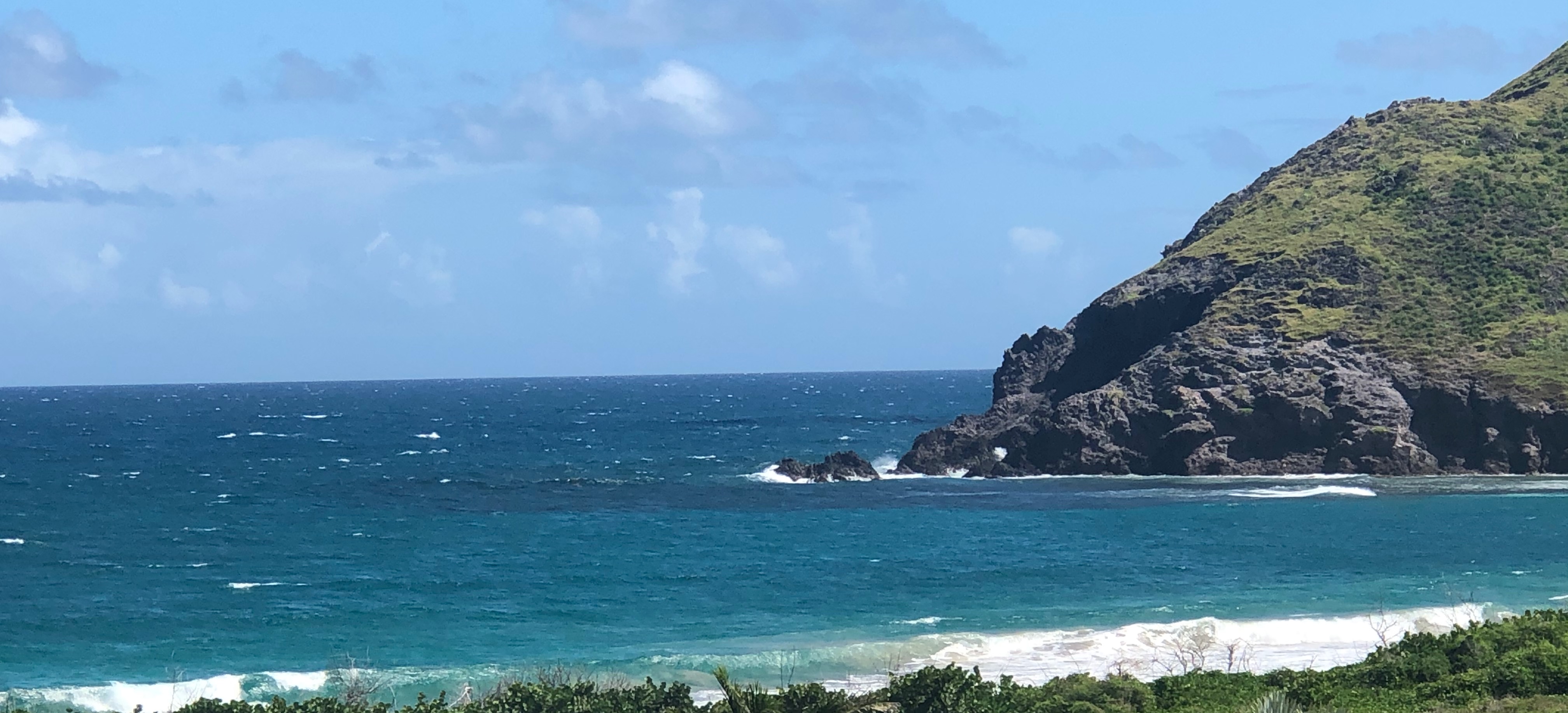 Dramatic ocean coastline of St. Kitts